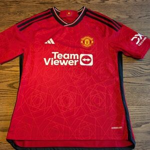 Manchester United Official Adidas Red and Black Soccer Jersey